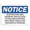 Signmission OSHA Sign, Respiratory & Hearing Protection Required, 14in X 10in Plastic, 14" W, 10" H, Lndscp OS-NS-P-1014-L-18059 - alternate 1